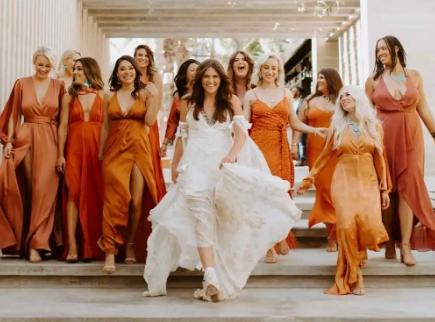 burnt orange dress casual