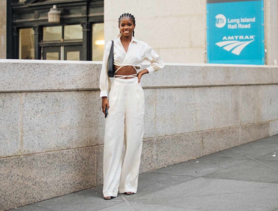 white casual outfit