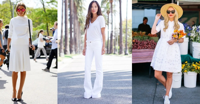 all white casual outfit