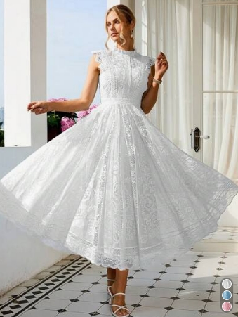 white dress for casual wedding